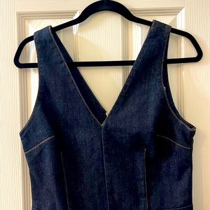 Moto denim dress